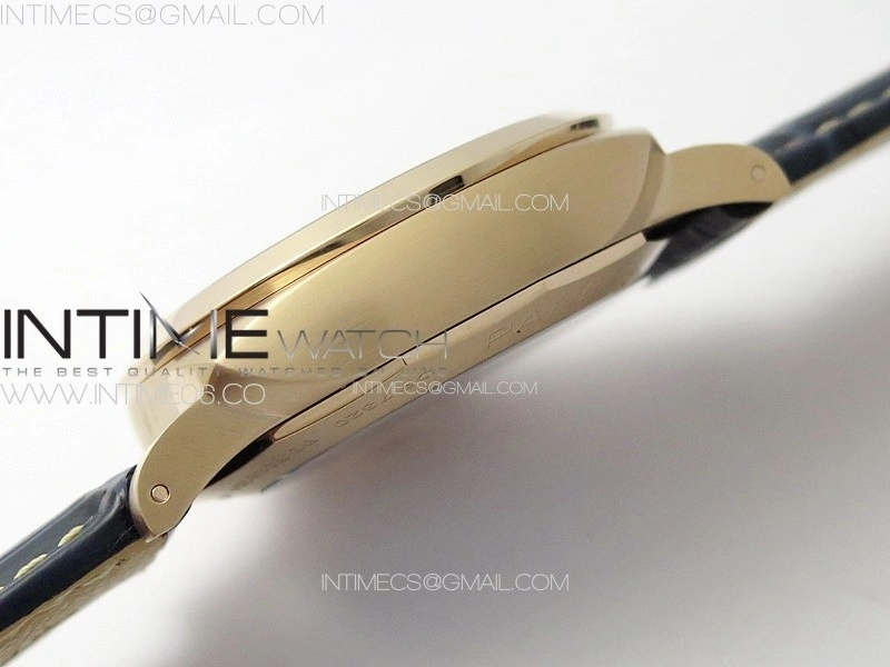 Pre Order PAM1114 RG VSF 1:1 Best Edition Blue Dial on Blue Leather Strap P.9010 Super Clone